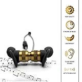 Bluetooth Wireless Earbuds Headphones Magnetic Earphones | CVC 6.0 Noise Cancelling, Apt-X Crisp Stereo Sound | Sweatproof, Comfy Fit Neckband | 8 Hours For Sports, Indoors & Outdoors iPhone & Android