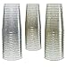 Exquisite Silver Plastic Cups Disposable, Clear Plastic Tumblers 10 Oz. 120 Ct. - Glitter Tumblers, Silver Glitter Cups Disposable For Party, Weddings, Cocktail Glasses & Wine Glasses