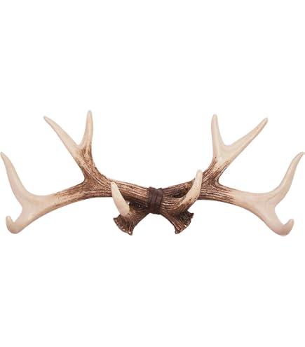 The Metal Peddler Elk Antlers Key Rack Hanger Small 6 inch Wide Made in