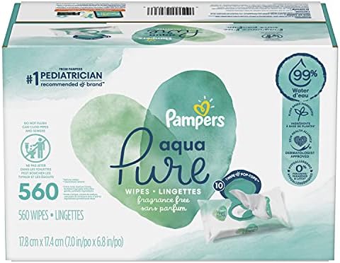 Baby Wipes, Pampers Aqua Pure Sensitive Water Baby Diaper Wipes