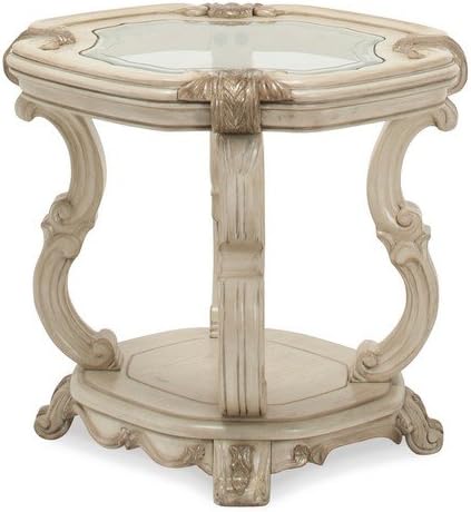Michael Amini Platine De Royale End Table, Champagne
