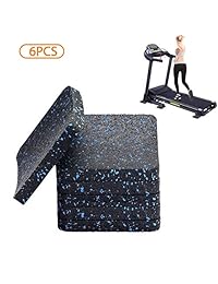 BestXD - Alfombrilla para cinta de correr con goma de alta densidad (3,94 x 3,94 x 0,5 pulgadas)