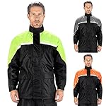 NEW ITEM Viking Cycle Motorcycle Rain Gear - Two Piece Motorcycle Rain Suit (Green, Small)