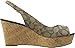 Coach Womens Ferry Peep Toe Casual Platform Sandals, Khaki/Chestnut, Size 10.0