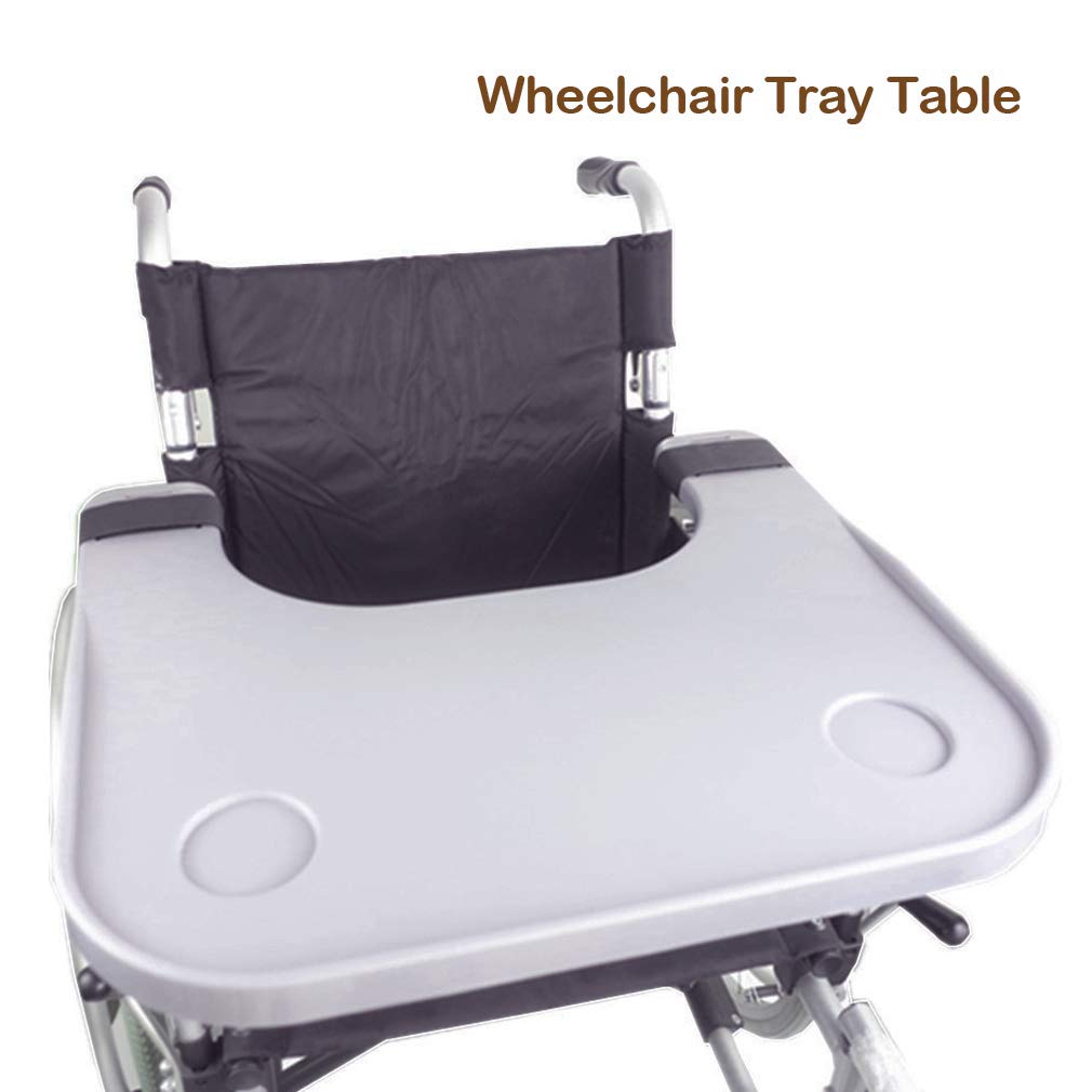 YUWELL Wheelchair Tray Table with Cup Holder for Rest Home, The Disabled (Suitable for 16-20 inch Wheelchairs)