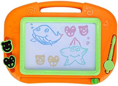Magnetic Drawing Board, Erasable Colorful Magna Doole Drawing Board for Kid Writing Sketch Pad 12 inch Travel Size - Excellent Educational Gift Toys