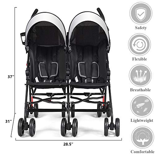 double umbrella stroller walmart