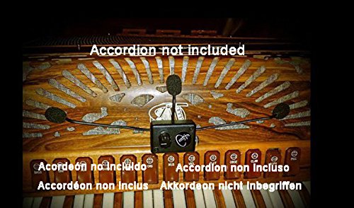 "THE GRIP PLUS DELUXE" EXCALIBUR GERMAN WELTBESTEN PIANO ACCORDION MICROPHONE SYSTEM, with (3) FLEXIBLE MICRO-GOOSE NECKS by Myers Pickups, Accordion Microphone