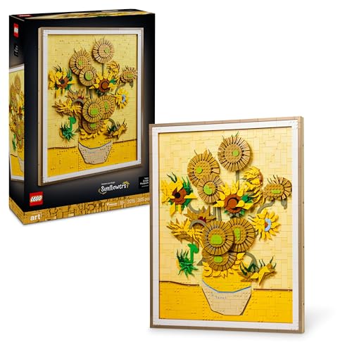 Art Vincent Van Gogh – Les Tournesols - Tableau Mural 3D avec pétales Mobiles - Set de Construction Adulte - Décoration pour Maison ou Bureau -Idée Cadeau pour Femme ou Homme Amateur d'art 31215