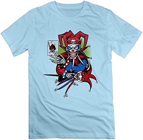 Wonderful Moseq dowdy Red Skull Clown T-Shirt Crew Neck Short-Sleeve Cotton For Mens