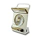 Ansee Solar Fan Camping Fan Cooling Table Fans 3 in 1 Multi-Function with Eye-Care LED Table Lamp Flashlight Torch Solar Panel Adaptor Plug for Home Use Camping (Golden)