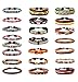 LOYALLOOK 22Pcs Braided Leather Bracelet Cords Linen Hemp Wooden Beads Bracelets Ethnic Tribal Bracelets Adjustable Wristbands for Men Women