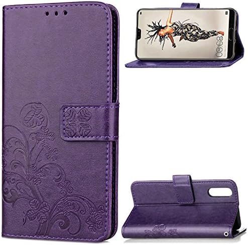 Huawei P20 Pro(6.1") case,[FQY-TEC][Purple] S[Pu Leather] and[TPU] Wallet,Card Slot,Support Case for Huawei P20 Pro(6.1")(2018)