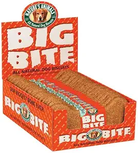 Nature'S Animals Inc. Dnt00242 24-Piece Big Bite Bone Dog Biscuits Display, Chunky Chicken, 8-Inch