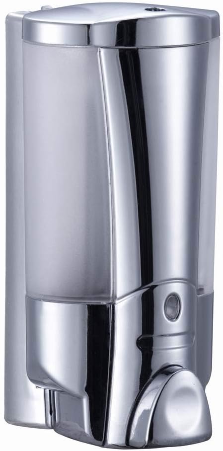 VINN DUNN POSEIDON Wall Mounted Shampoo Dispenser Shower Gel Dispenser for Shower Single Chamber 250ML | CHROME