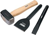 Draper 3 Piece Builders Tools Kit Club Hammer Chisel Bolster view 2