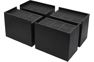 Lot de 4 rehausseurs de lit surdimensionnés de 12,7 cm – Recentgle, très résistants, jusqu'à 5 989,5 kg – Blocs de levage de 