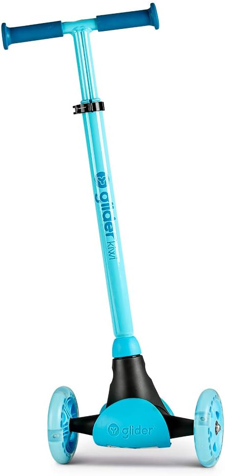 Yvolution Y Glider Kiwi Scooter for Kids Ages 3-8, 3 Wheel Scooter with LED Wheels (Blue) - Image 3