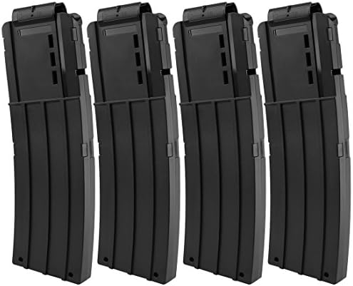 YAKOK 4pcs 15-Dart Banana Magazine Quick Reload Clip Accessories for Nerf N-Strike/Modulus Regulator/Zombie/Stryfe/Retaliator/Rebelle (Black)