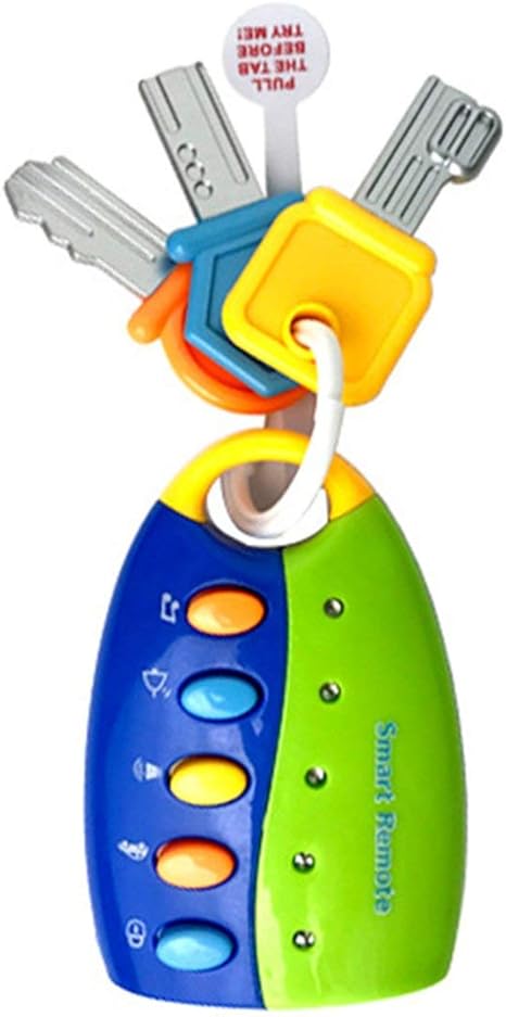 Amazon Co Jp 楽しい鍵のおもちゃ 楽しい鍵のおもちゃ子供のためのファンキーなおもちゃの鍵幼児と赤ちゃんおもちゃの車の鍵と光と音のキーホルダー ホーム キッチン