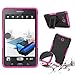 Tab A 7.0 Inch 2016 Release Back Case DWaybox 2in1 Combo Hybrid Rugged Heavy Duty Armor Hard Cover Case with Kickstand for Samsung Galaxy Tab A 7.0 2016 T280 T285 (Hot Pink)