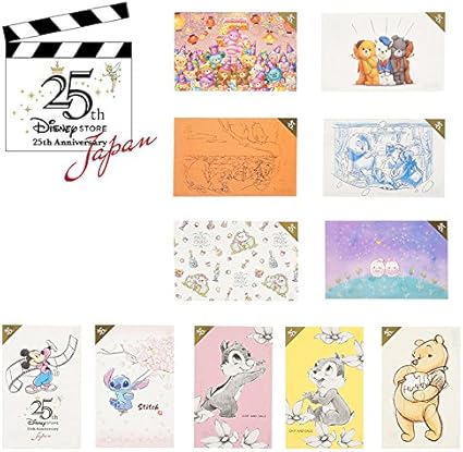 Amazon ポストカード セット2 ディズニーストア ジャパン25周年記念 レターセット 文房具 オフィス用品