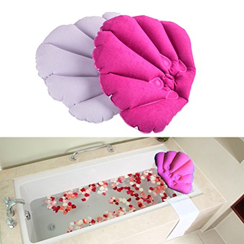 1 Piece Bathroom Inflatable Spa Pillow Soft Back Neck Cushion for Bathtub, Random Color