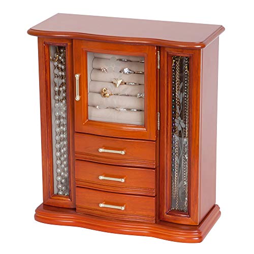 Mele and Co. Richmond Wooden Jewelry Box (Walnut Finish), Medium - Thumbnail 7