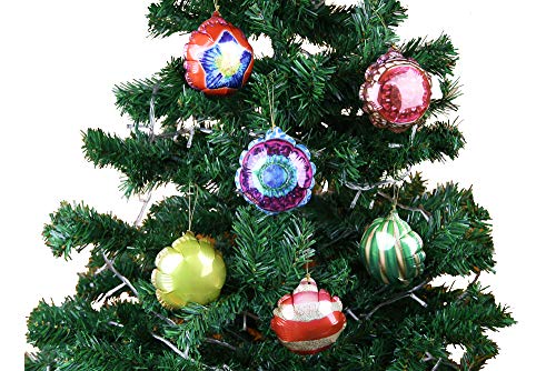 6pcs Self-Inflating Balloon Decoration Hanging Ornaments/Pendants for Christmas/Holiday Tree 3.1” (8cm), Assorted Color