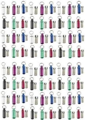 SE - Pill/ID Holder With Keychain - Small, Assorted Colors, 72 Pc - PH17C