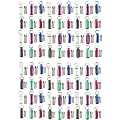 SE - Pill/ID Holder With Keychain - Small, Assorted Colors, 72 Pc - PH17C