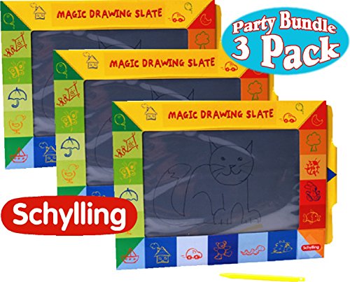 Schylling Magic Slate Drawing Pads Party Pack Bundle - 3 Pac