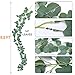 Artificial Greenery Garland, Camlinbo Eucalyptus Willow Garland Total 12Ft Christmas Garland Leaf Vines Ivy Garland Hanging Wreath for Wedding Arch Backdrop Wall Party Decor-Eucalyptus Grey