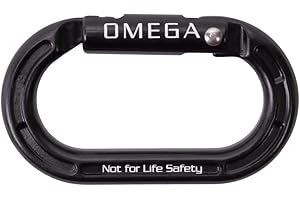 Omega Pacific Micro Raider Aluminum Carabiner - Compact Accessory Connector with Keylock Straightgate, 12g Lightweight Design, 0.5-Inch Gate Opening, Non-PPE Climbing Gear