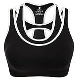 Zeroer Women's Sports Bra Seamless Padded High Impact Racerback Yoga Sports Bra