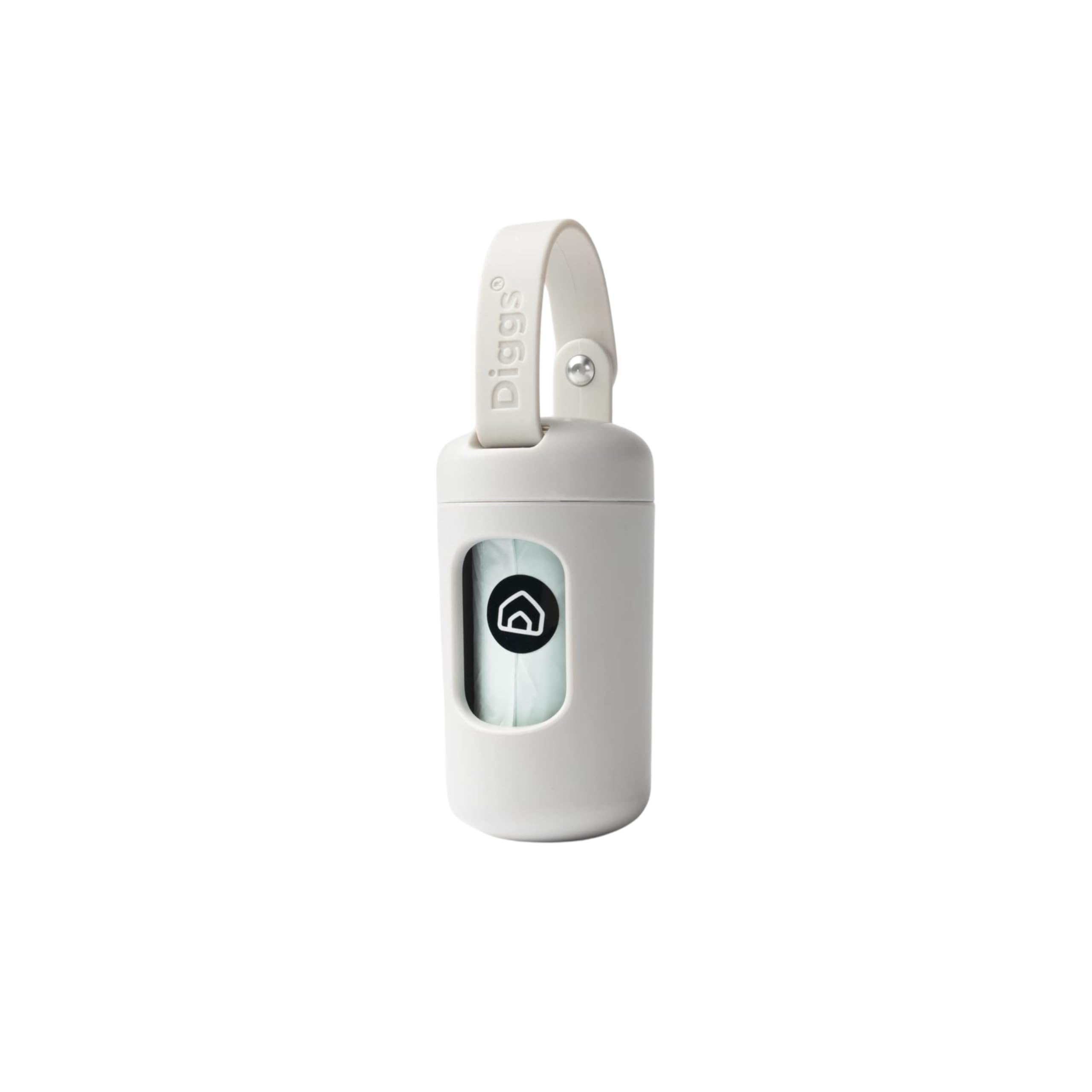 Photo 1 of DIGGS Dog Poop Bag Dispenser for Leash - Premium Dog Waste Bag Holder with Easy One-Hand Dispensing (Ash)