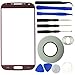Eco-Fused Screen Replacement Kit compaitble with Samsung Galaxy S4 Including 1 Replacement Screen Glass for Samsung Galaxy S4 i9500 / 1 Pair of Tweezers / 2mm Adhesive Tape/Tool Kit/Cloth