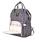 SUNVENO Diaper Bag Backpack for Baby Care, Multi-Functional Baby Nappy Changing Bag with USB Port and Cable, Insulated Waterproof Large Capacity (Gray)