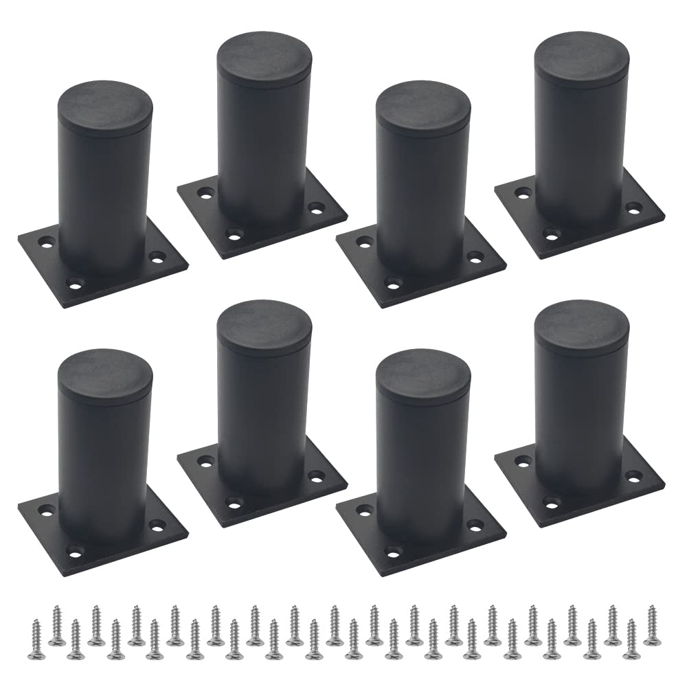 BGTXINGI 8Pcs Adjustable Furniture Legs 3 Inch Height 1.5 Inch Diameter Thickened Aluminum Alloy Cabinet Foot Leg TV Cabinet Support Leg for Cabinets Table Bed Sofa Shelves Chair