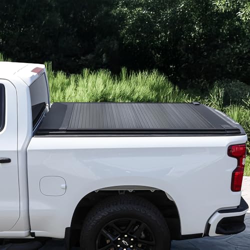 Syneticusa MB Retractable Tonneau Cover for | 2002-2026 Dodge Ram 1500 2500 3500 | 6'4" Long Bed | 6063-T5 Aluminum | Double Lock | 3-Year Warranty | Waterproof Low Profile Hard Truck Bed Cover