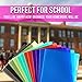 STEMSFX Clear Plastic Paper Jacket Sleeve Folders for Letter Size Papers - Pack of 12 (Assorted Colors)