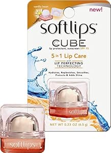 Image of Softlips Softlips Cube Vanilla Bean Lip Protectant, Sunscreen SPF15, 0.23 oz by Softlips