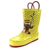 Curious George Kids Rain Boots (7/8 M US Toddler, Curious George Yellow)