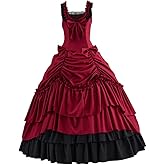 Sleeveless Victorian Dress Gothic Vampire Costume Lolita Dress Southern Belle Tea Party Ball Gown for Women