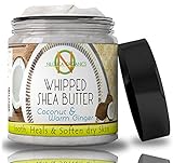 Nilotica Organics Natural Whipped Shea Butter Cream with Coconut and Ginger for Skin