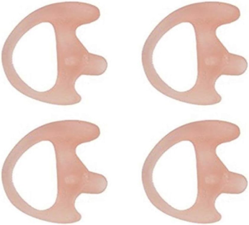 4 Left Small Flesh Flexible SEMI Custom Ear Mold Insert Rubber Gel EARPIECE Police Patrol Duty Gear