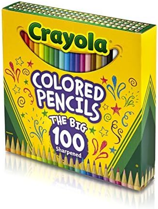 Crayola Coloured Pencils Set - 100 Count for Adult Coloring Artwork