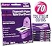 Disposable Toilet Seat Covers - 70 XL Portable and Flushable Toilet Seat Cover for Kids, Toddlers and Adults Use for Travel, Potty Training, Airplane, Public Bathroom, Road Trips and More. (70 Pack)