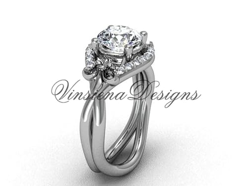 fleur de lis engagement ring