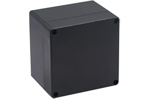 Junction box, Raculety Electrical Project Case Power Junction Box, Project Box Black (4.72"x4.72"x3.54")